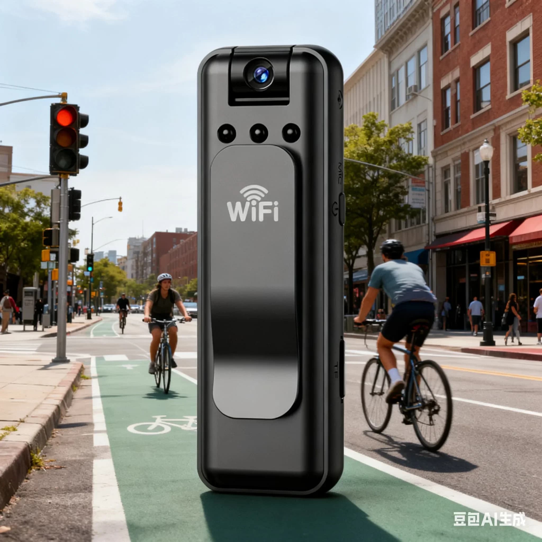 Caméra de sport WiFi sans fil, caméra d'action compacte avec enregistrement vidéo, corps Portable po