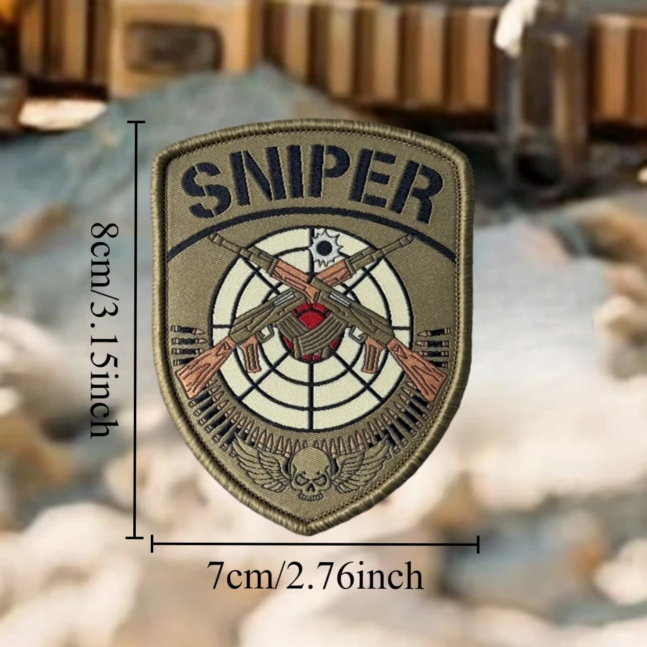 SNIPER – patchs tissés avec Badge de moral drôle, pour vêtements, pistolet tactique, brassard de l'a