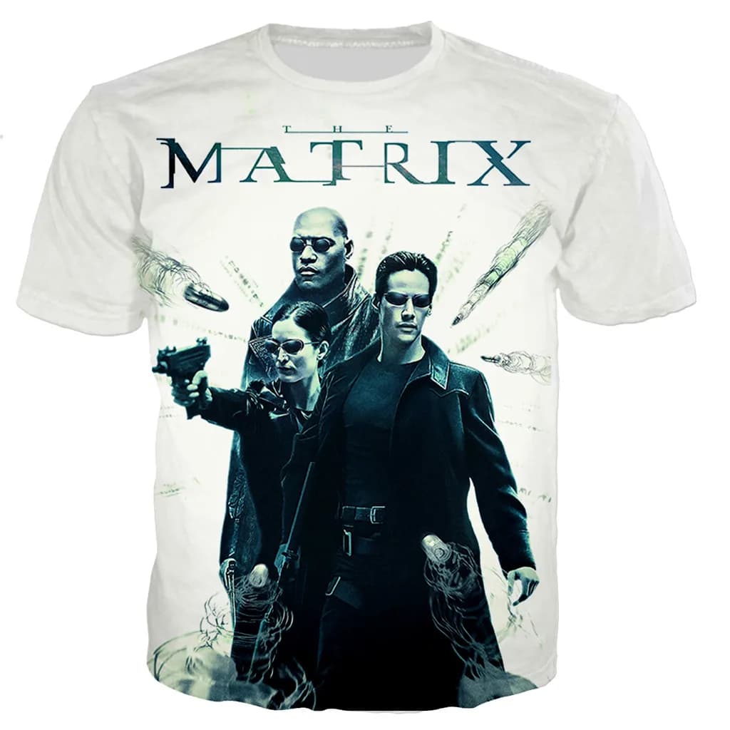 2023 nouvelle série TV américaine la matrice impression 3D t-shirts hommes/femmes 3D la matrice impr