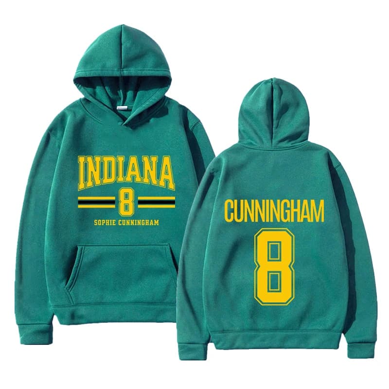 Sophie Cunningham # Sweat-shirt à capuche imprimé basket-ball Indiana pour hommes et femmes, style v