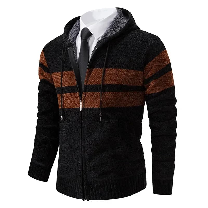 Nouveau 2026 hommes à capuche Cardigans pull manteaux tricoté hommes chandails vestes automne hiver 