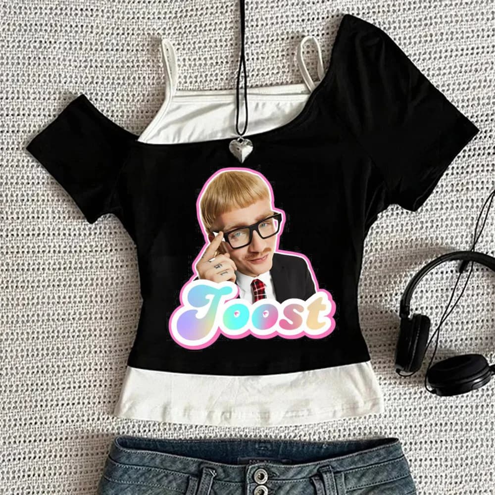 Joost Klein – haut court à motif graphique pour adolescents, mode coréenne, gothique, kawaii, t-shir