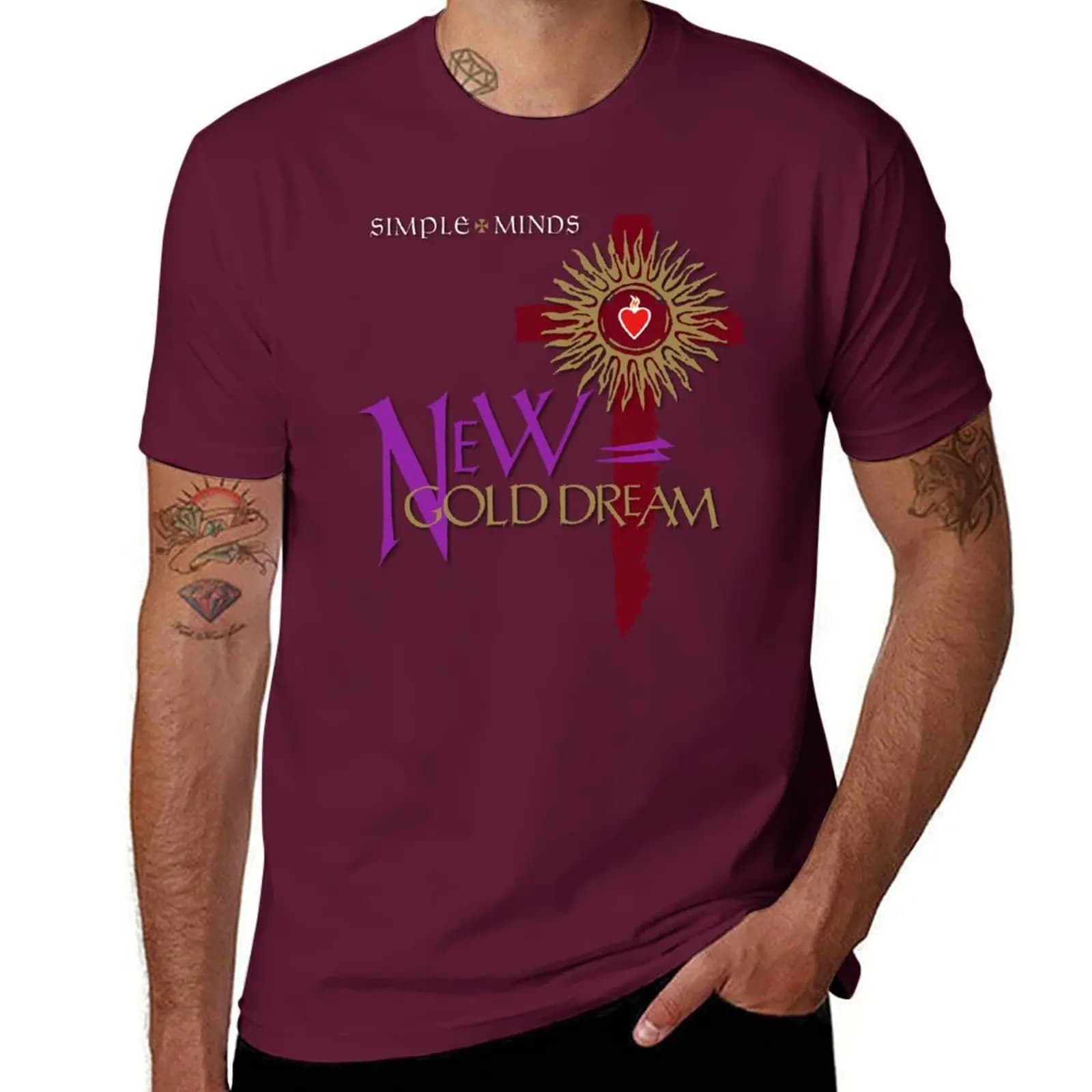 Simple Minds - New Gold Dream 40 T-shirts vierges, T-shirts graphiques, T-shirts à motifs animaliers