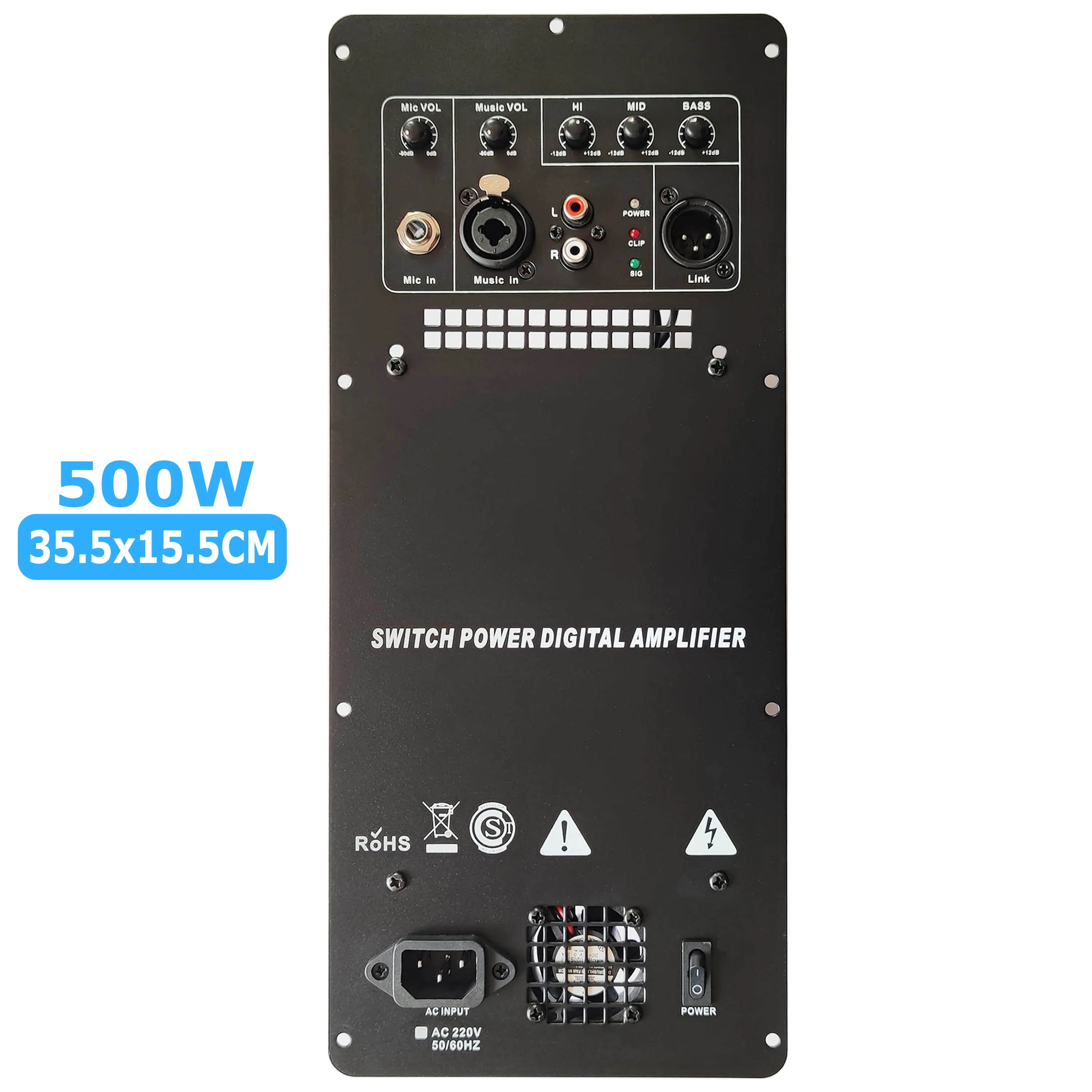 Amplificateur de puissance numérique, technologie audio Hifi, carte d'ampli à gamme complète active,