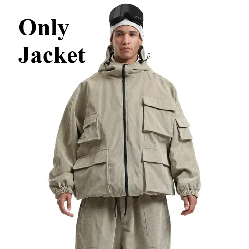 Nouvelle veste de Ski hommes ample chaud hiver Sports de plein air coupe-vent simple Double planche 
