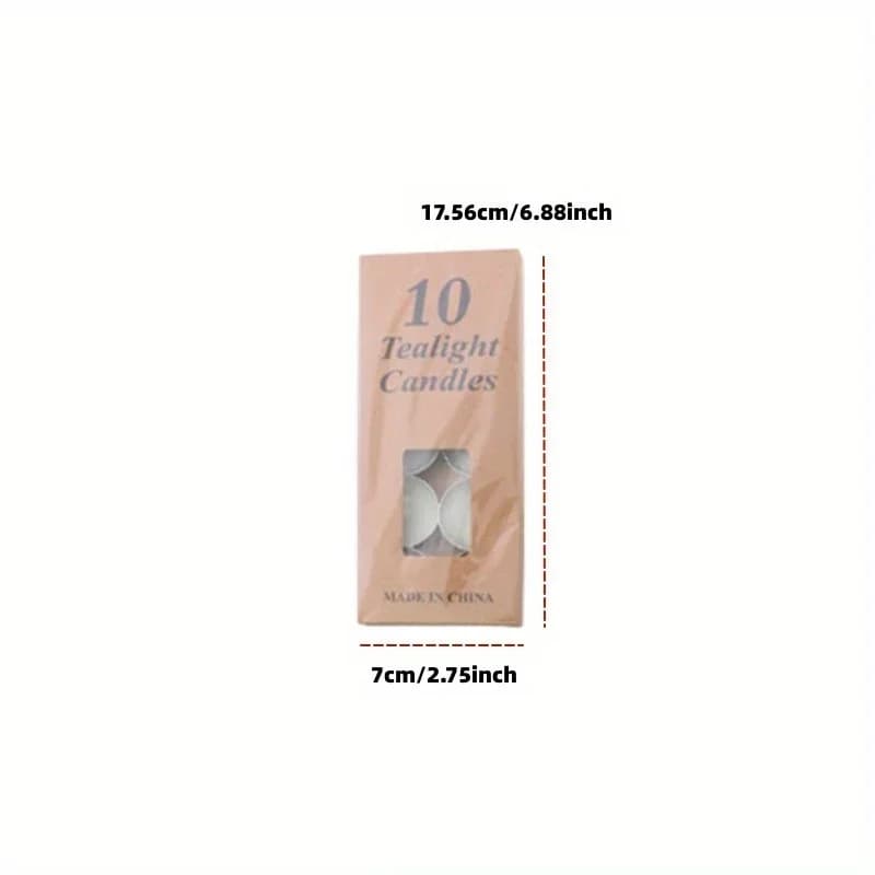 10 pièces/boîte bougie de cire de thé naturelle non parfumée blanche sans gouttes petite bougie déco