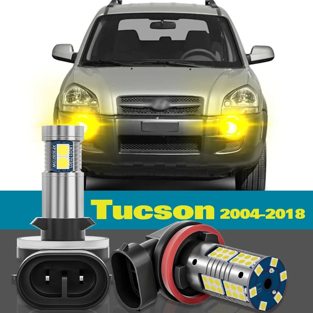Lampe antibrouillard LED pour Hyundai, accessoires pour Hyundai 4.3, fils, 2004-2018, 2006, 2007, 20