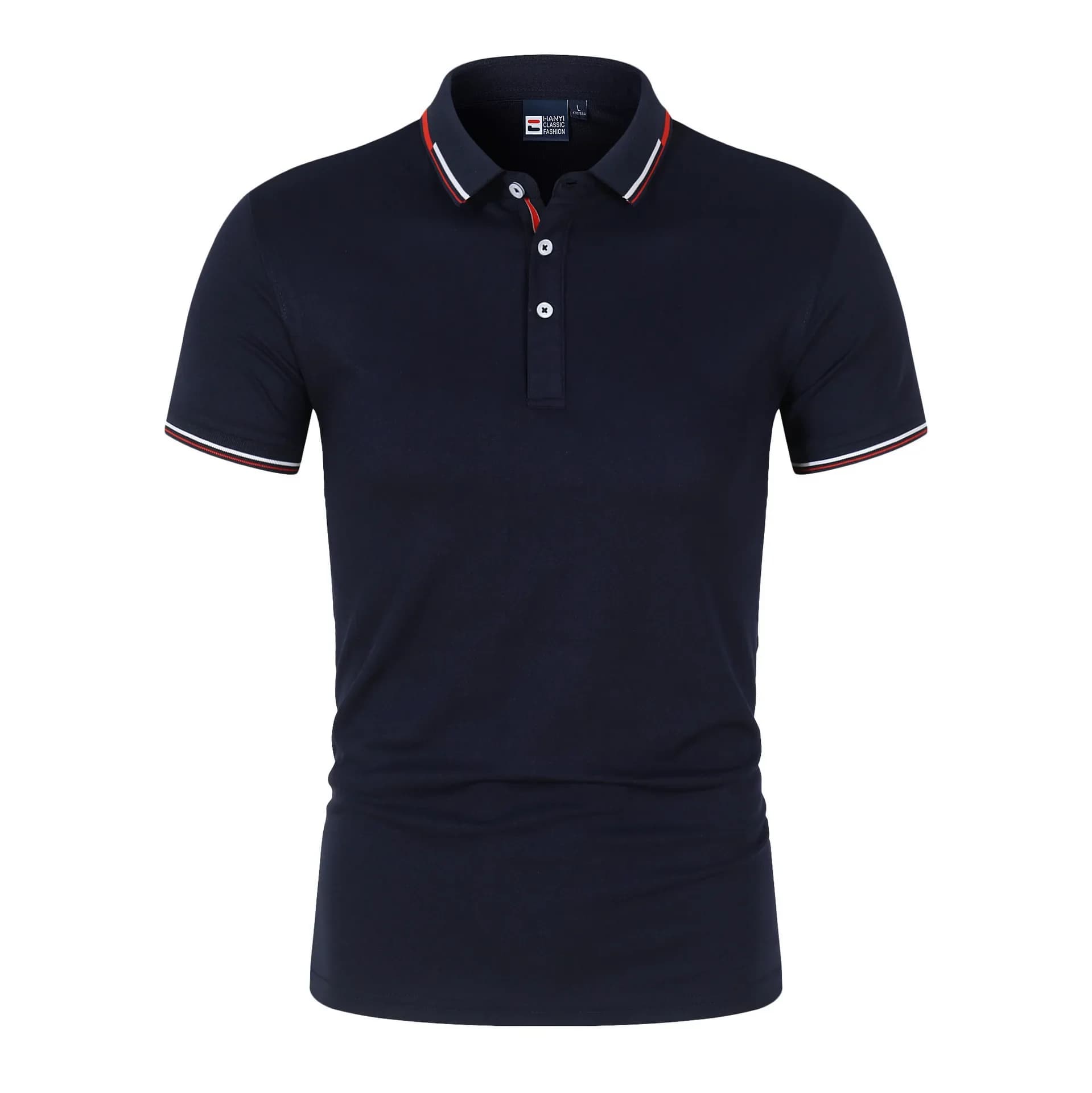 T-shirt polo d'été pour homme, polo uni à manches courtes, coupe ample de style européen et américai