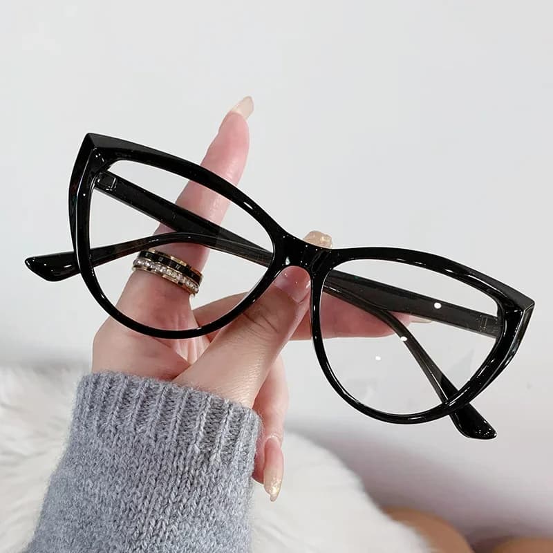 Lunettes d'ordinateur transparentes pour femmes, montures œil de chat, Anti-lumière bleue, soins de 