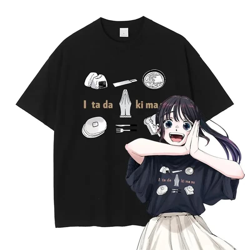 Anime la fleur parfumée fleurs avec dignité t-shirt unisexe haute qualité Y2k manches courtes classi