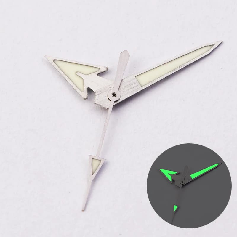 Accessoires de montre lumineux verts de haute qualité, aiguilles Turtle SKX007/009 pour NH35/NH36, m