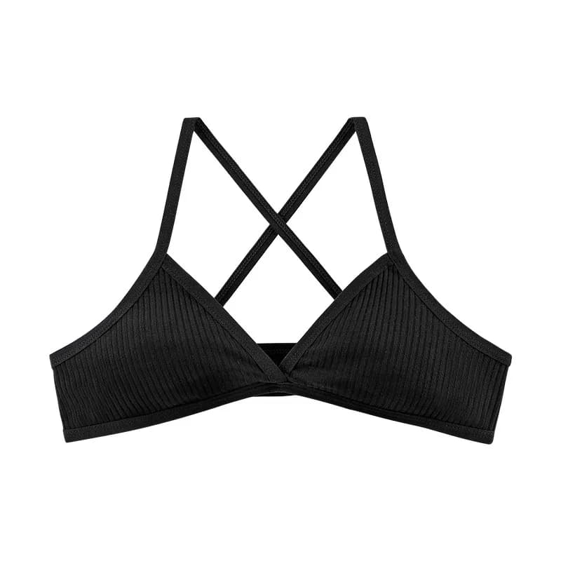 Soutiens-gorge en coton confortables pour femmes, style fin, bralette sans doublure, sexy, coupe tri