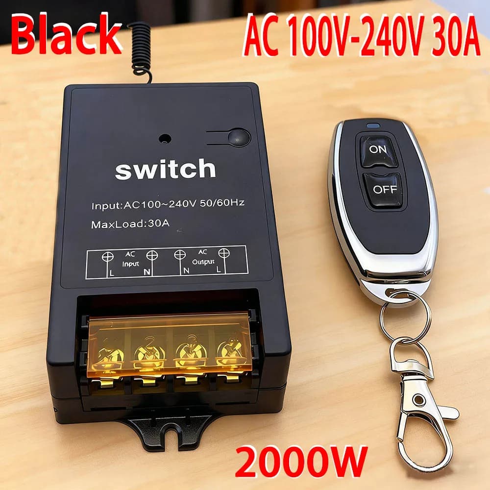433 commutateur de télécommande sans fil AC100V-240V 30A commutateur sans fil câblage interrupteur g