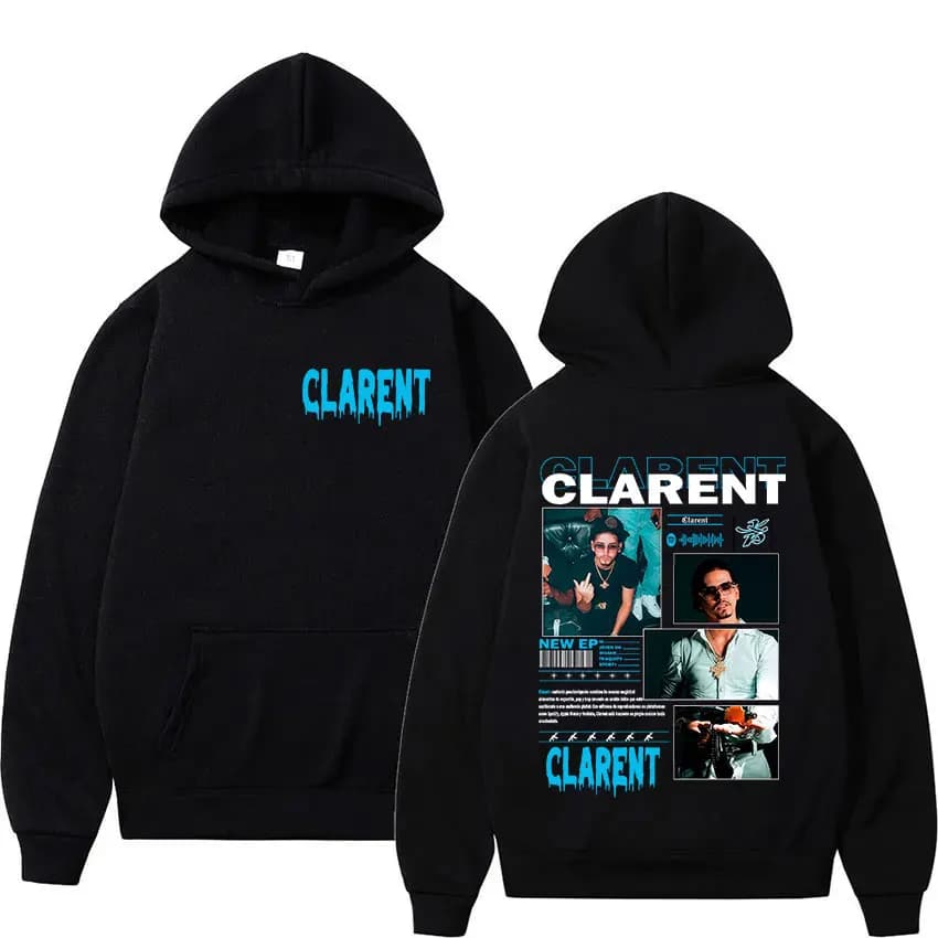 Rappeur CLARENT Tour 2025 Album à capuche vêtements pour hommes Vintage surdimensionné sweats Hip Ho