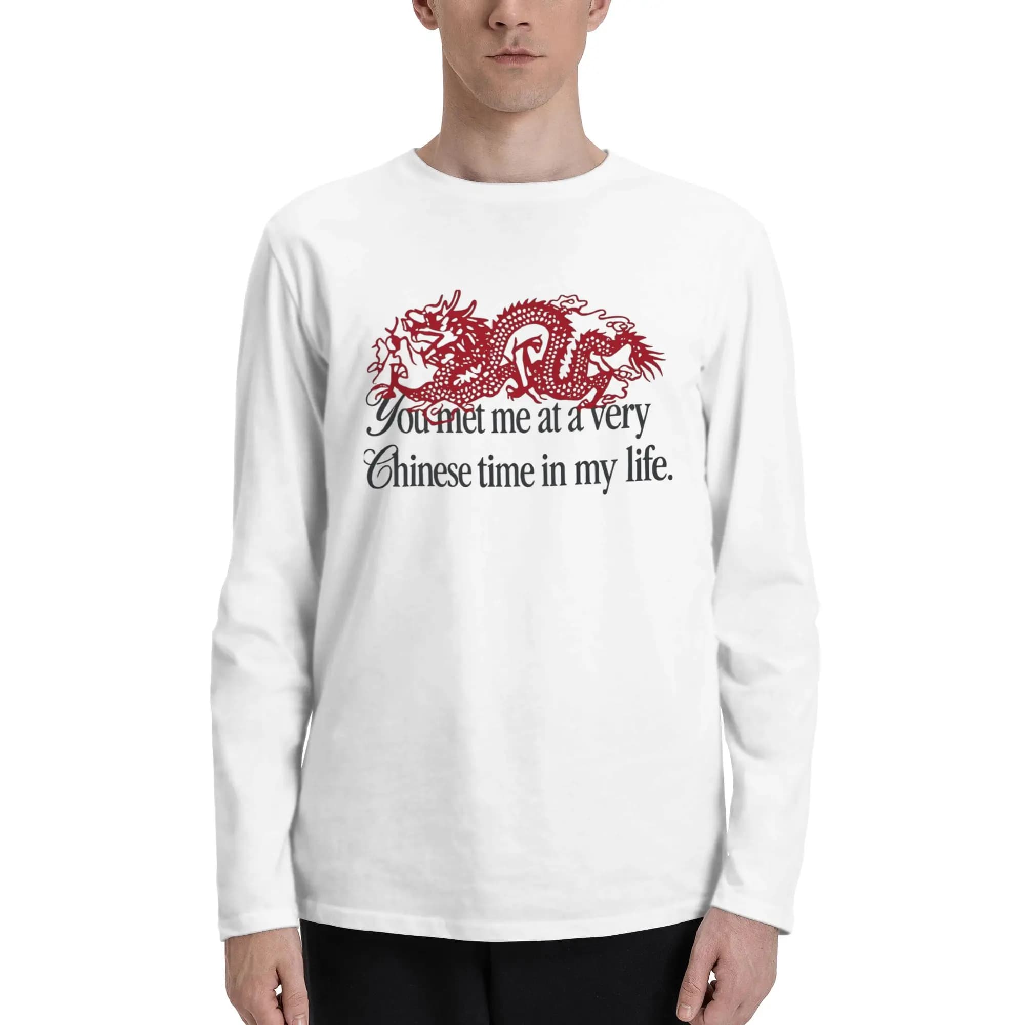 Sweat à capuche pour hommes, motif humoristique inspiré d’un meme : « Tu m’as rencontré à un moment 