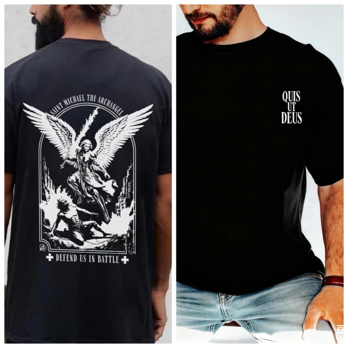 Saint Michael archange chemise archange chrétien Michael hommes chemise chrétienne hommes chrétien c