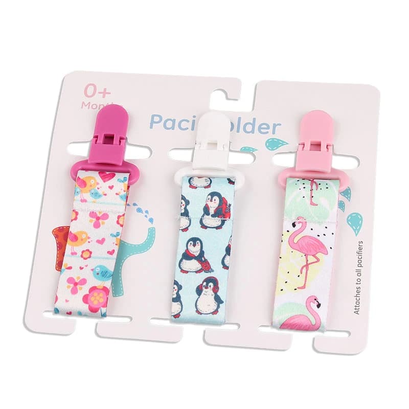 Lot de 3 attaches-tétines pour bébé, chaînes de sucette, supports de tétine pour enfants