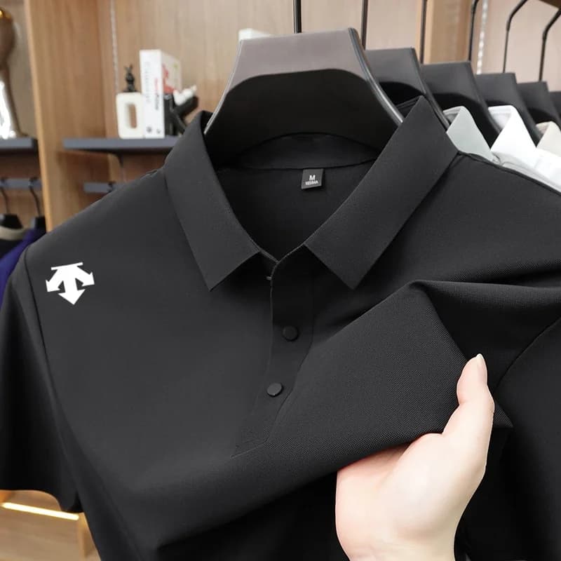 Nouveau Polo Urbain de Luxe pour Homme – T-shirt à Revers Imprimé à Manches Courtes – Idéal pour le