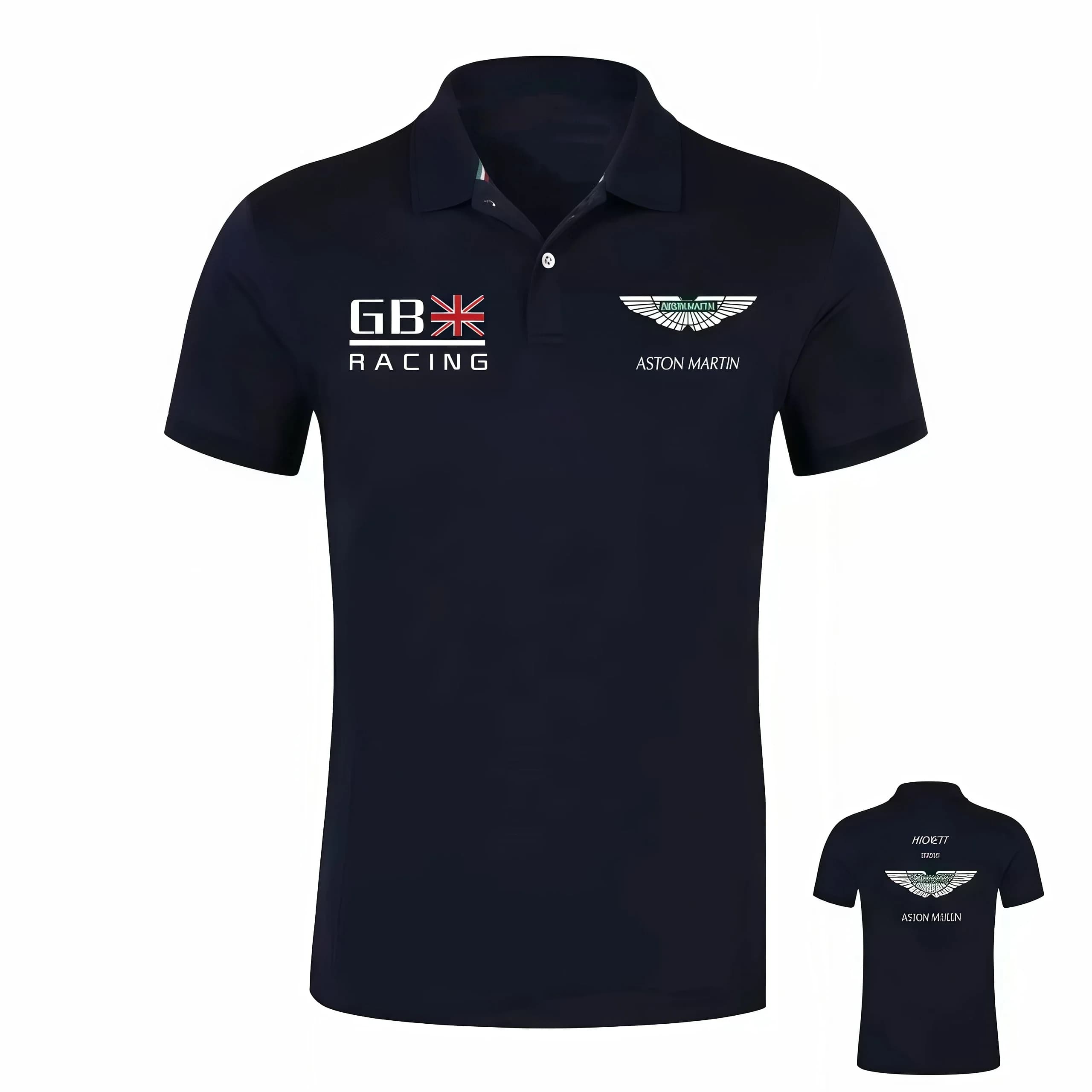 Polo Aston Martin Racing Off Road Hackett, T-shirt à manches courtes pour hommes et femmes, combinai