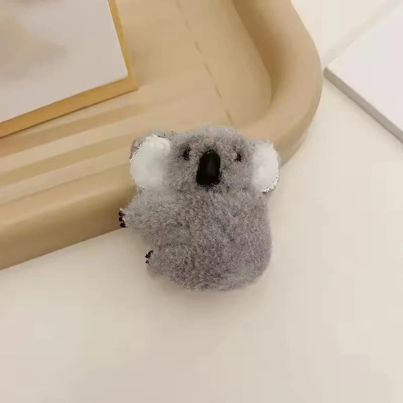 1/2 pièces nouvelle pince à cheveux koala mignonne ; clip latéral en forme de kangourou d'arbre en p