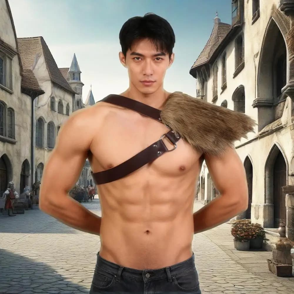 Armure d'épaule en fourrure Viking pour hommes, asymétrique épaule dénudée, enveloppe en cuir, acces