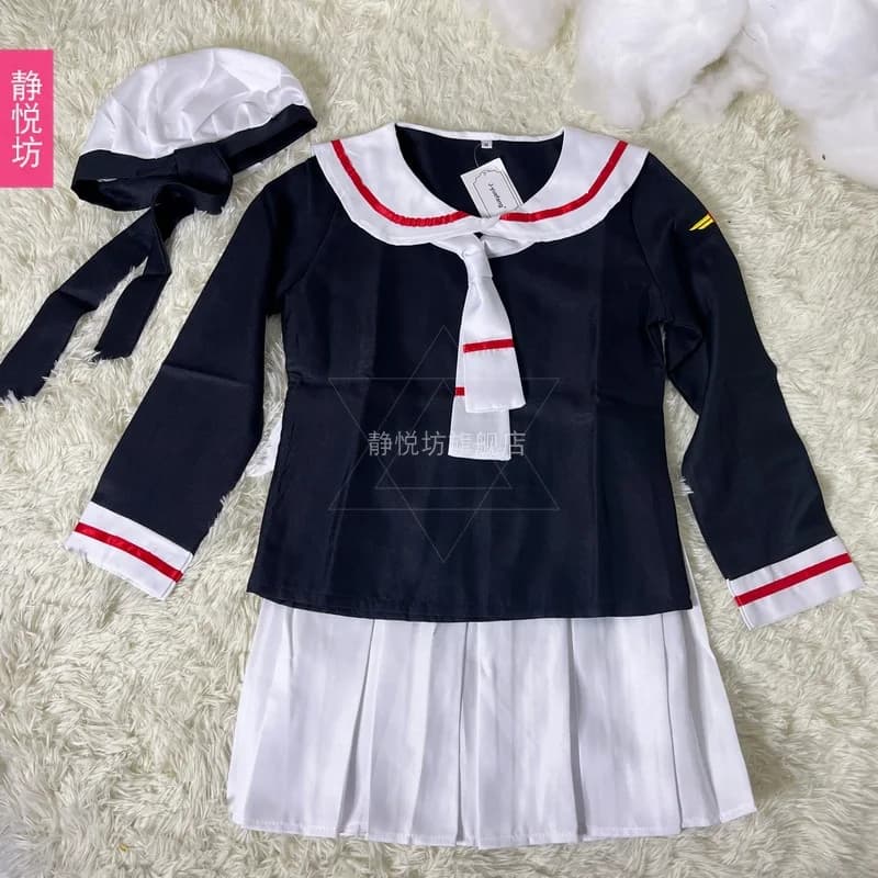 Uniforme scolaire polyvalent Anime Girl Sakura, Costume en coton, Style frais et doux, adapté aux fe