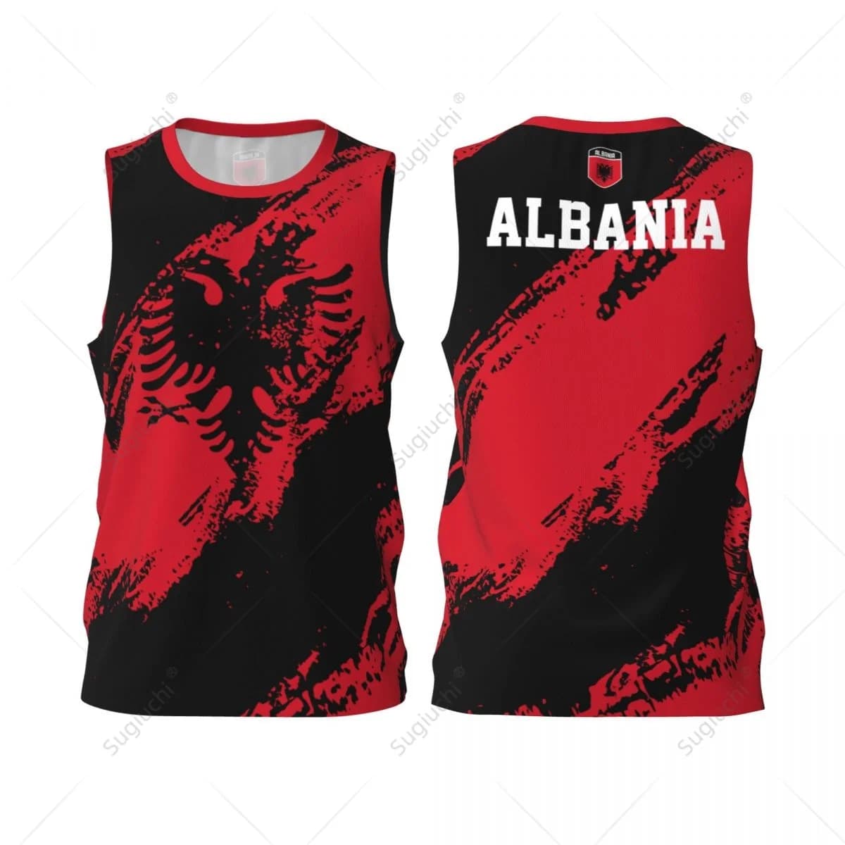 Maillot de sport de basket-ball pour hommes, sensation albanaise, course à pied, fitness, chemise en