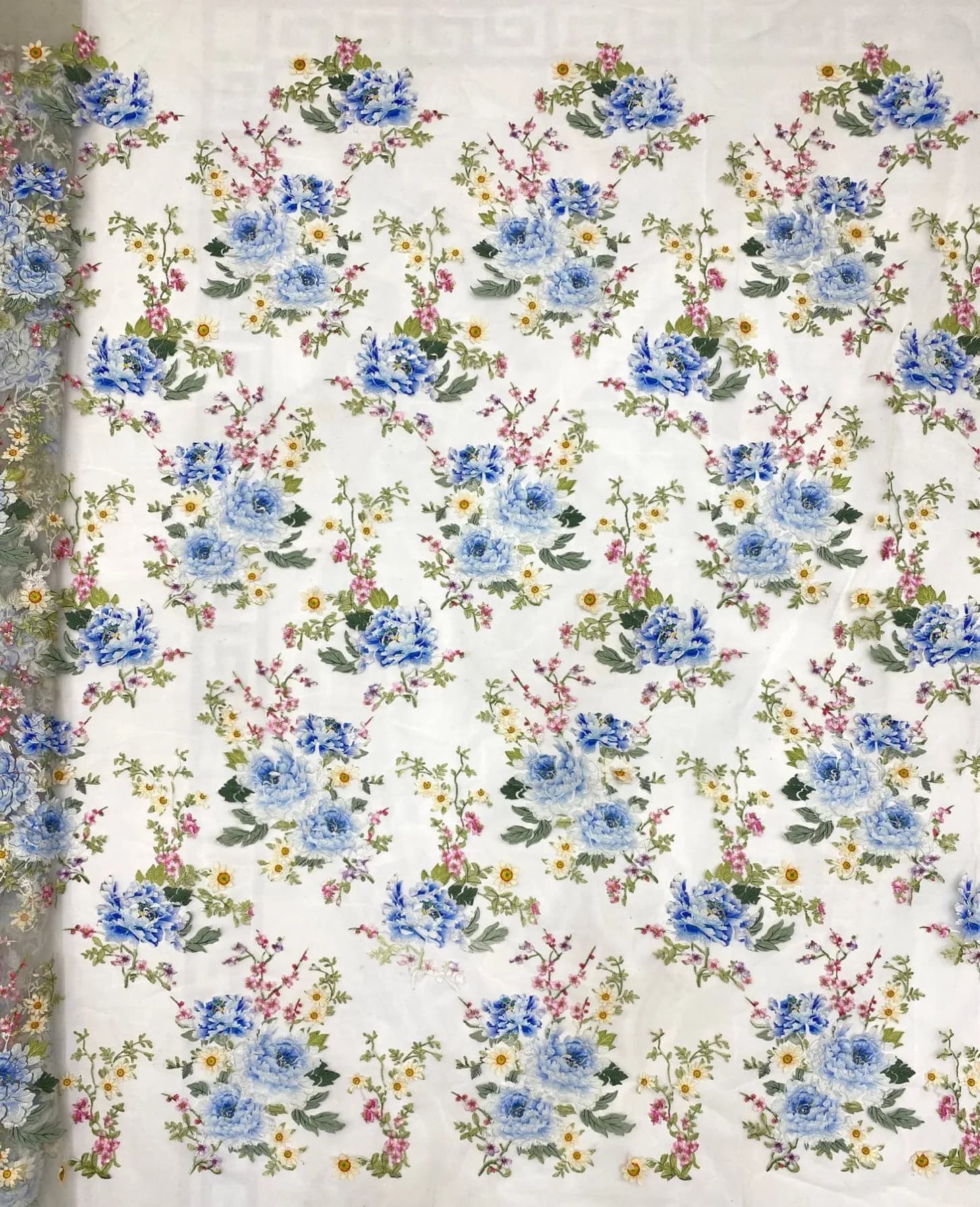 Tissu en maille brodé imprimé pour la couture DIY, robes de soirée, jupes, chemises, vêtements, tiss