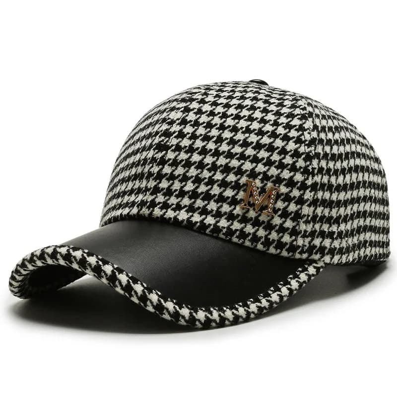 Casquette de Baseball à carreaux pour femmes, garde au chaud, coupe-vent, tendance sauvage, pour l'h