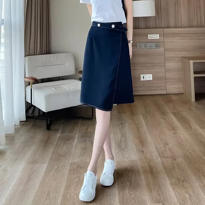 Midi été 2025 Style coréen femmes jupe femme jupes décontracté pas cher vêtements ventes esthétique 