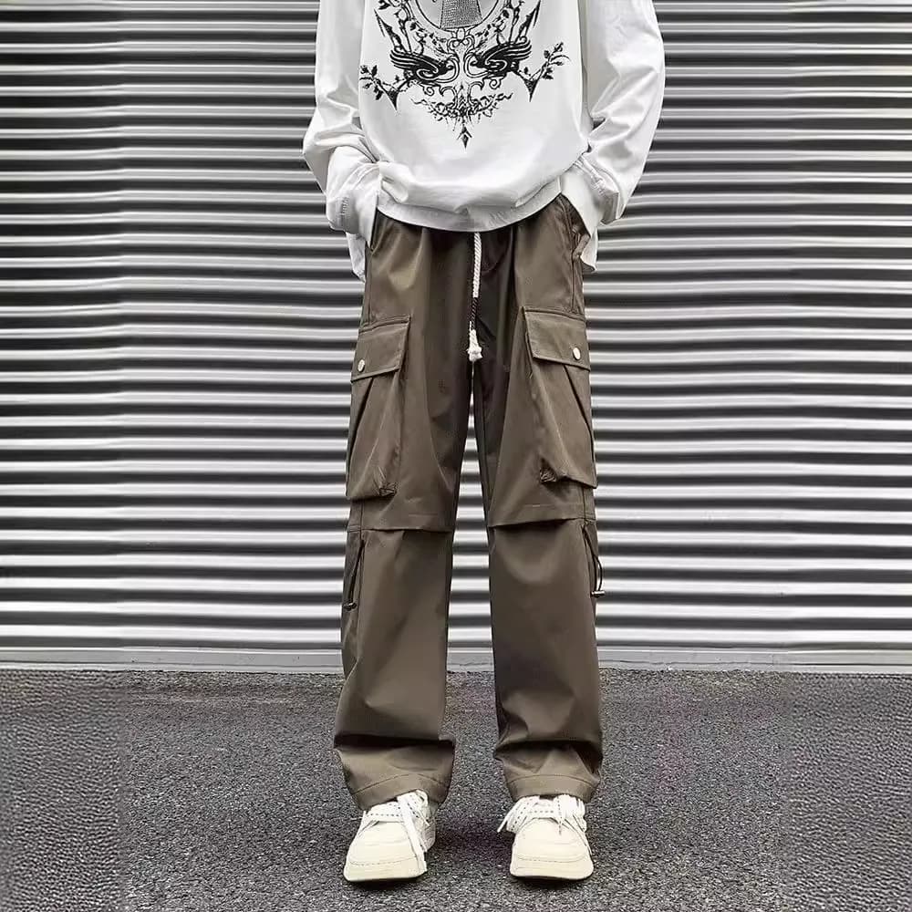 Salopette de rue américaine pour hommes, marque tendance, pantalon d'assaut fonctionnel d'extérieur,