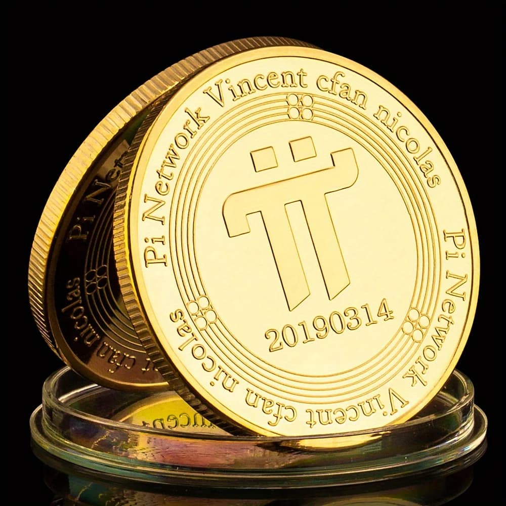Plaqué or Pi Network Vincent Cfan Nicolas Crypto pièce à collectionner Souvenir cadeau pièce commémo
