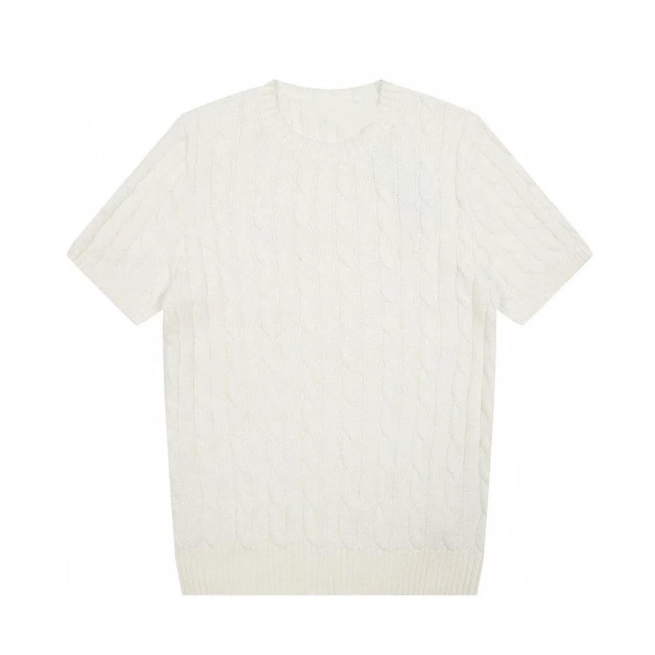T-shirts et polos pour femmes, style old money, col rond classique, couleur unie, tricoté brodé. T-s