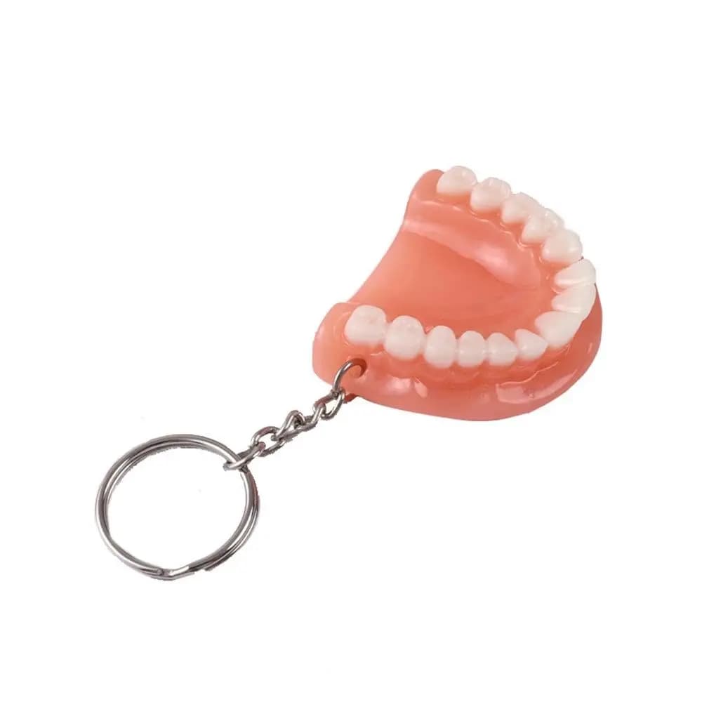 Accessoires dentaires décoration dentaire Simulation dents forme résine dent porte-clés dents penden
