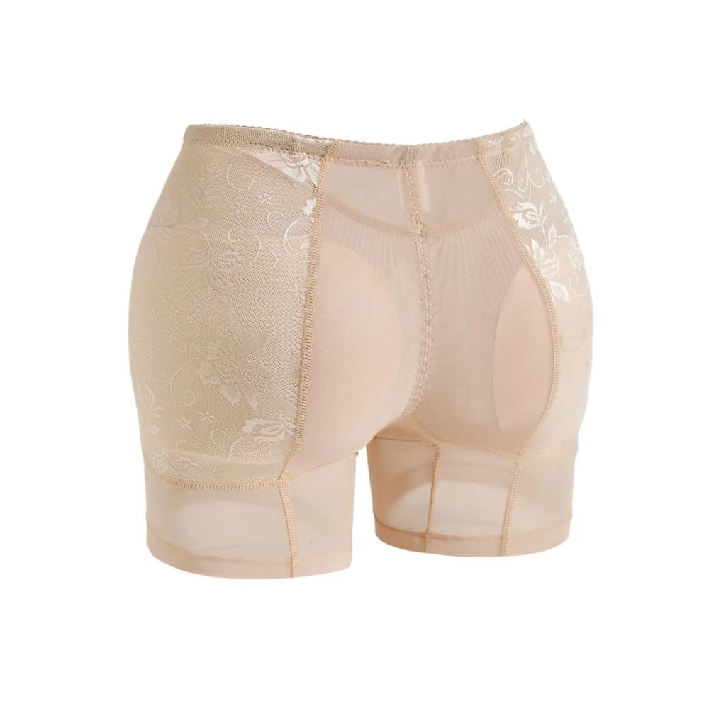 Culotte gainante taille moyenne pour femme, rehausseur de hanches, short rembourré, en dentelle et m