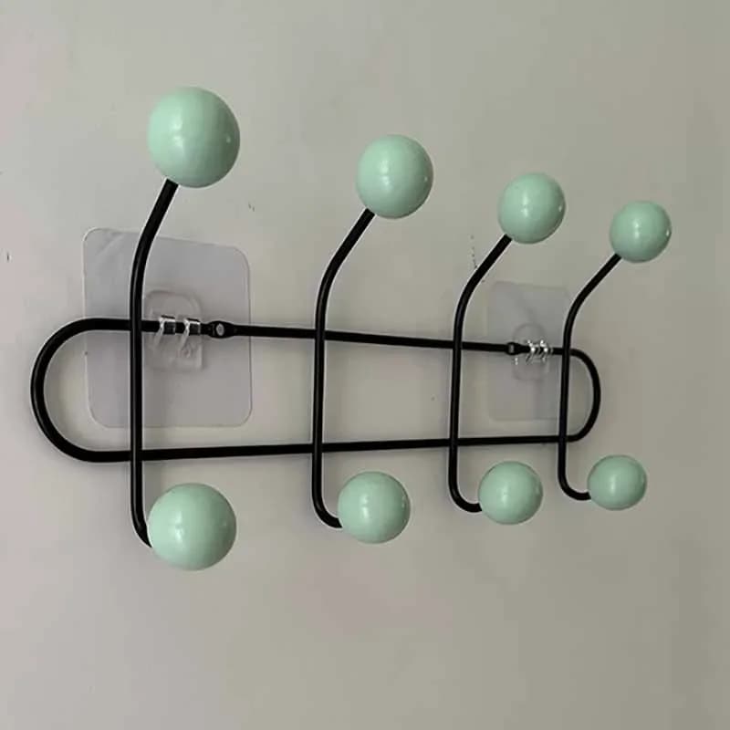 Porte-vêtements mural, organisateurs de vêtements de chambre à coucher, porte-manteau sans poinçonna