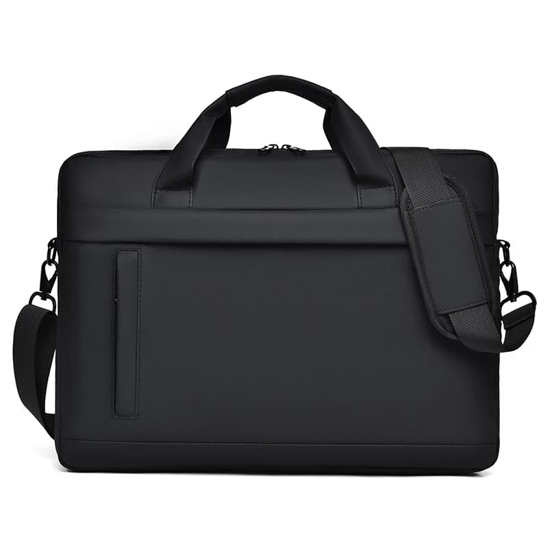Sac fourre-tout pour ordinateur portable, mallette d'affaires, bretelles réglables, fermeture à glis