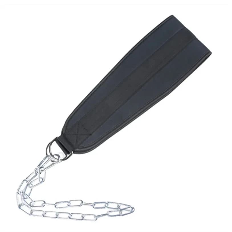 Ceinture de traction ceinture de trempage lestée avec chaîne Double anneau en D sangle de soutien du