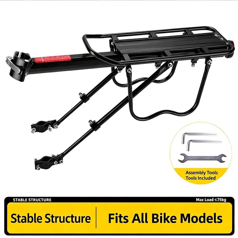 Porte-bagages arrière de vélo à fixation rapide, réglable, porte-charge pour vélo, accessoires de cy