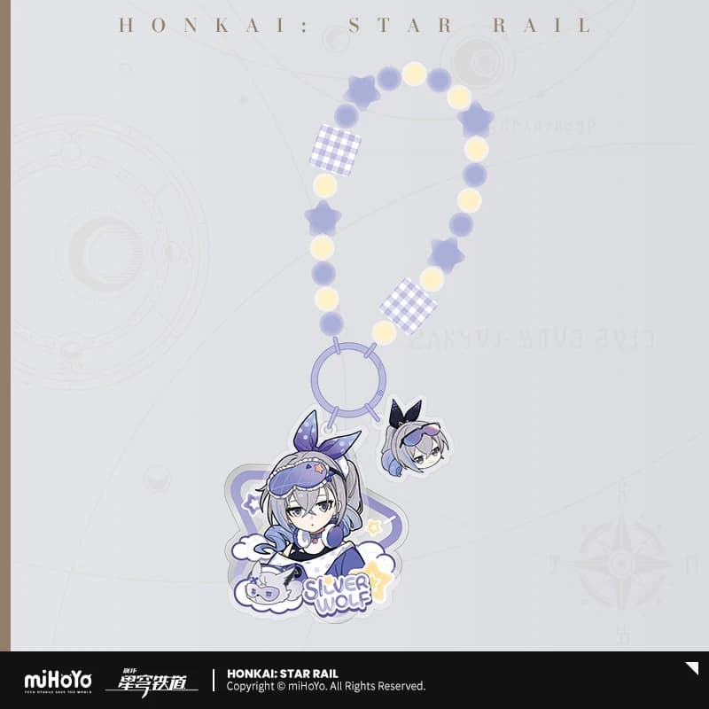 [Authentique] Porte-clés en chaîne sur le thème du jeu Honkai Star Rail Silver Wolf Kafka Firefly Ro