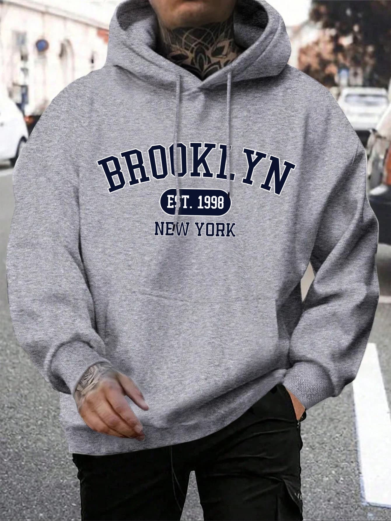 Brooklyn Est 1998 New York impression hommes sweats à capuche Harajuku col rond à capuche mode surdi