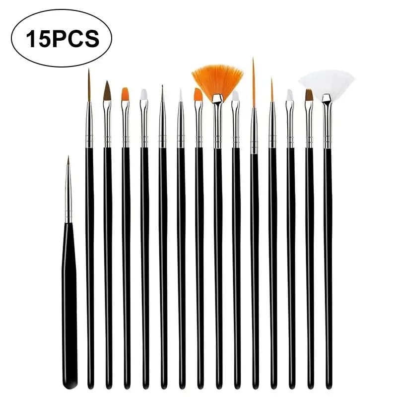 Ensemble de pinceaux à peinture pour détails fins, 15 pièces, pinceaux miniatures pour la peinture d