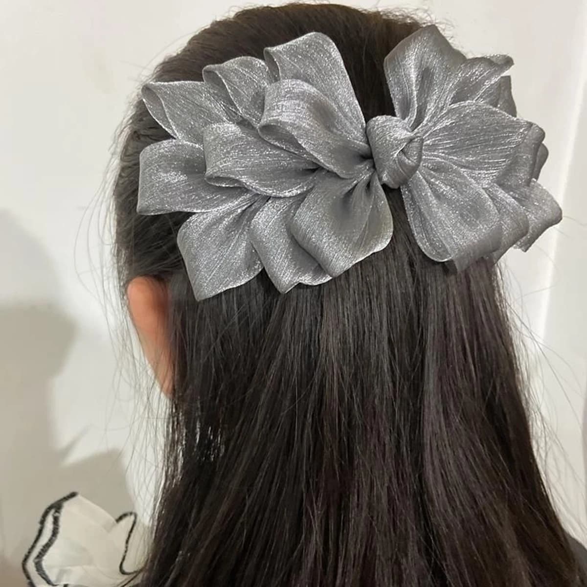 Pince à cheveux avec nœud pour fille, douce et élégante, pince à ressort pour l'arrière de la tête,