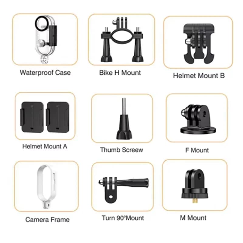 Caméra sportive 1080P pour casque de moto, vélo, mini caméra étanche pour filmer, enregistrement vid