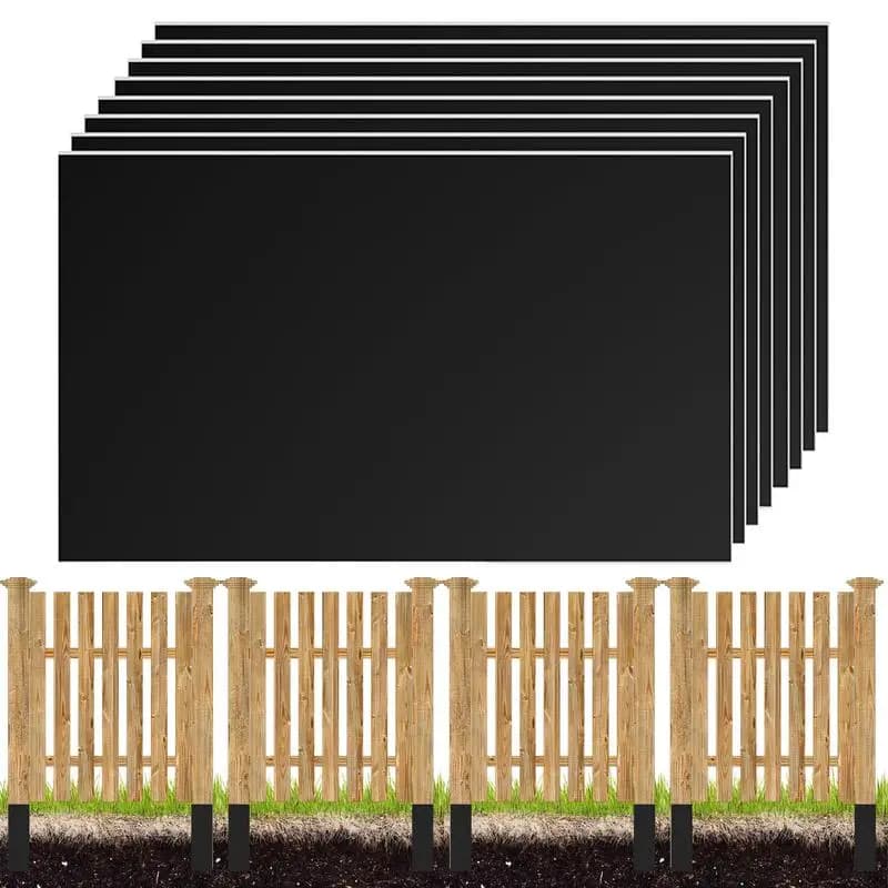Protecteur de poteau de clôture 8x protecteur en bois 42.5x26.5cm/16.73x10.43 pouces couverture de P