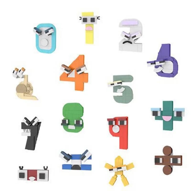 Ensemble de blocs de construction de l'alphabet anglais (A-Z) 26 styles, briques éducatives, jouets 