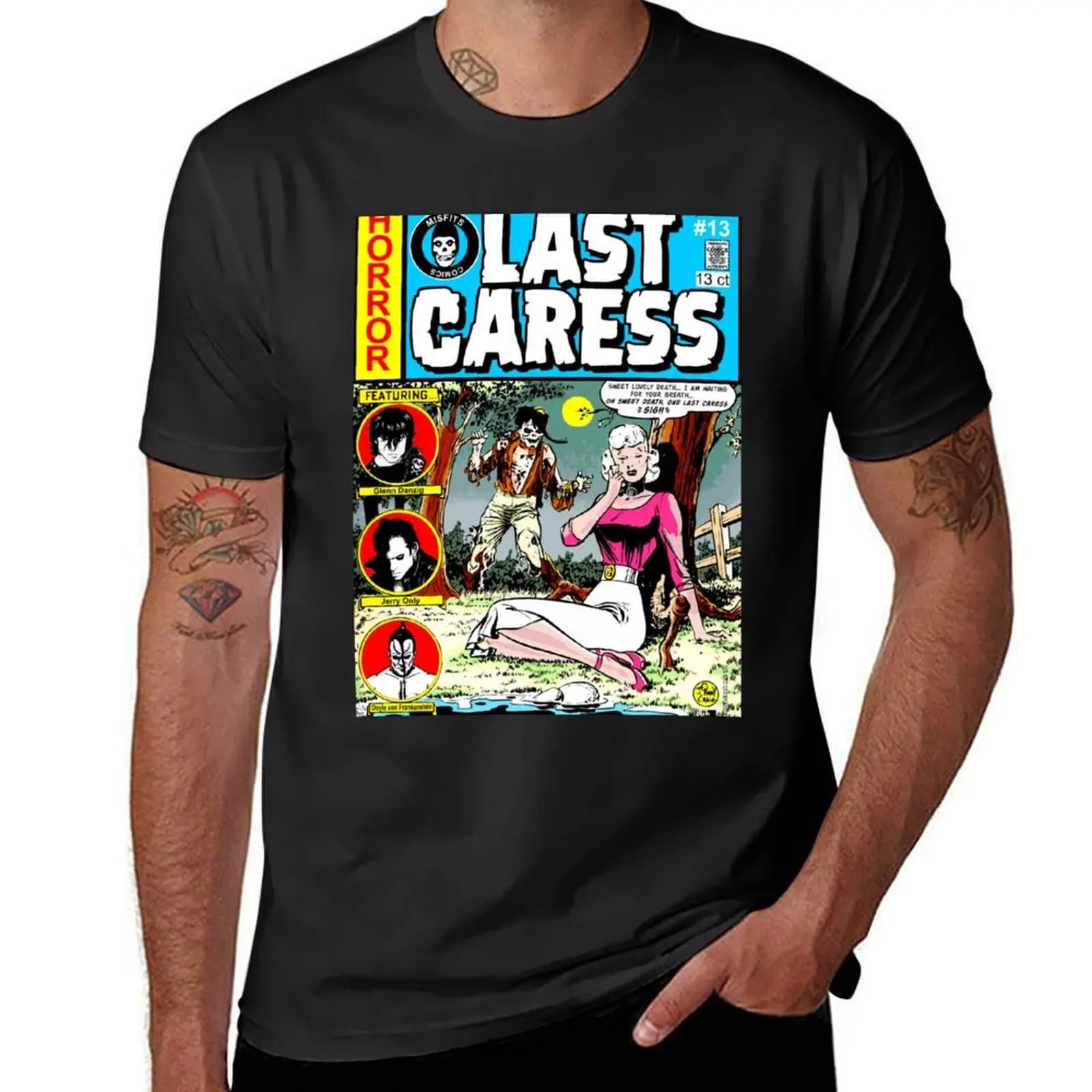 T-shirt graphique Misfits last Caress pour hommes, vêtements vintage, esthétique, grand et grand