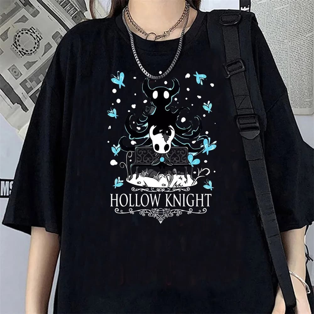 T-Shirt imprimé à motif de chanson de soie, chevalier creux, Hip-Hop, rétro, Anime, vêtements pour f