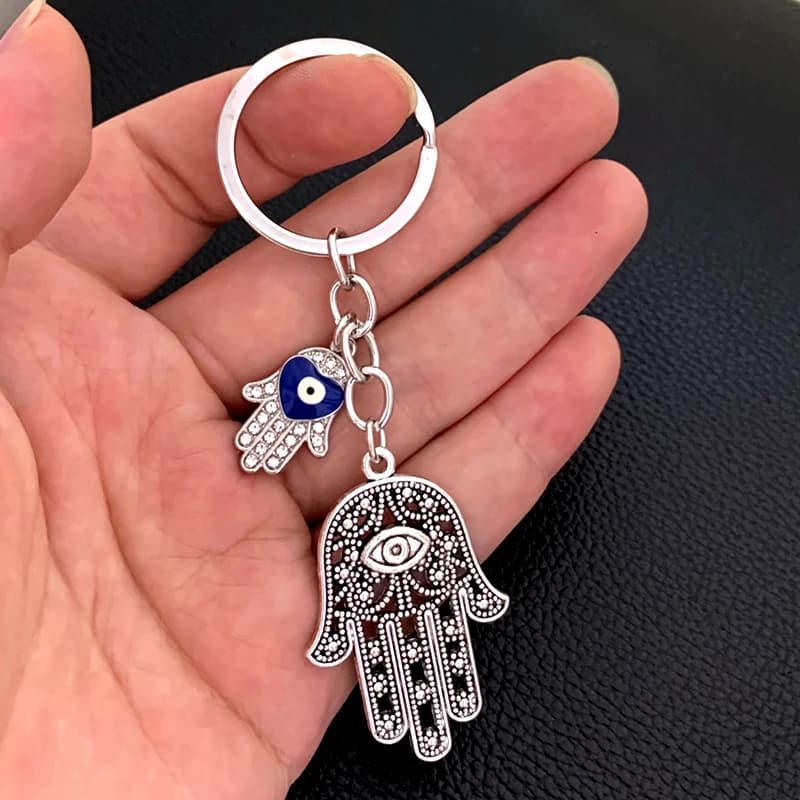 Amulette murale suspendue grecque et turc, mauvais œil, Kabbale et mauvais œil pour clés, sac de voi
