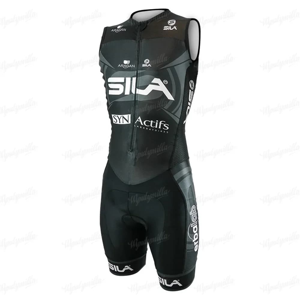 Vêtements de course de Triathlon Sila hommes cyclisme sans manches peau Tri costume Ropa Ciclismo Ho